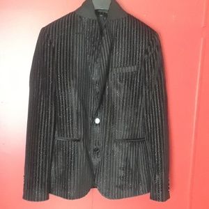 Asos Black sparkle dinner jacket.